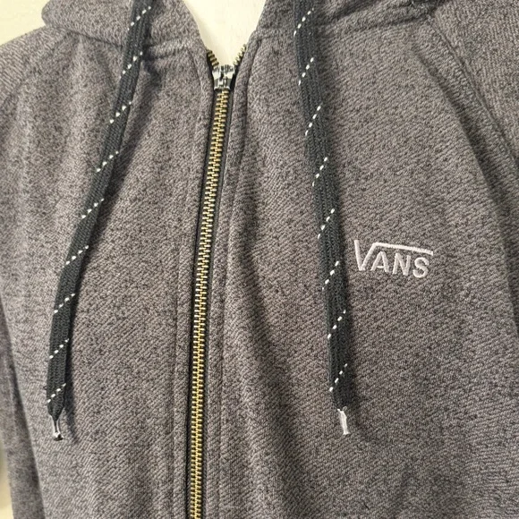 Vans Men's Charcoal/Black Zip-Up Hoodie. Size Large. - Picture 2 of 7